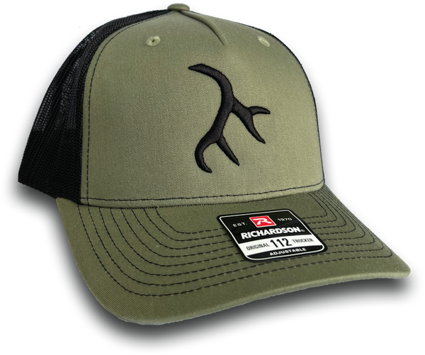 BLACKTAIL Antler Snapback Loden / Black